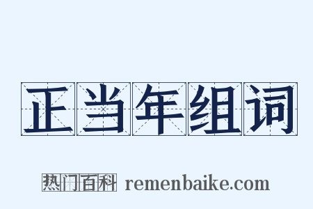 正当年组词是什么意思的图片